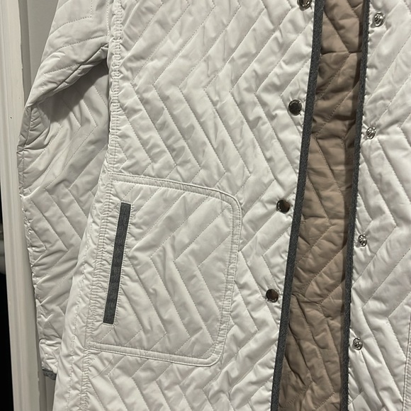 RENUAR white/cream button down puffer jacket - Picture 3 of 9